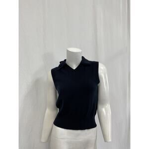 Naadam Navy Cashmere Vest Size M